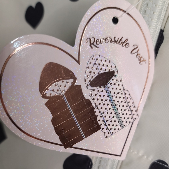 Charming Girls Reversible Hooded  Faux Fur Vest & Matching Top Girls  Lg 14 - Picture 4 of 5